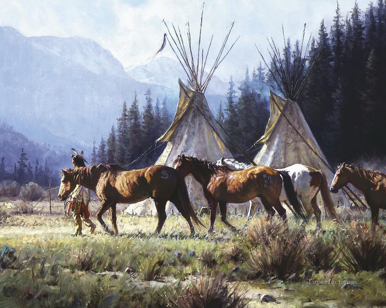 western American Indians 23 Oil Paintings